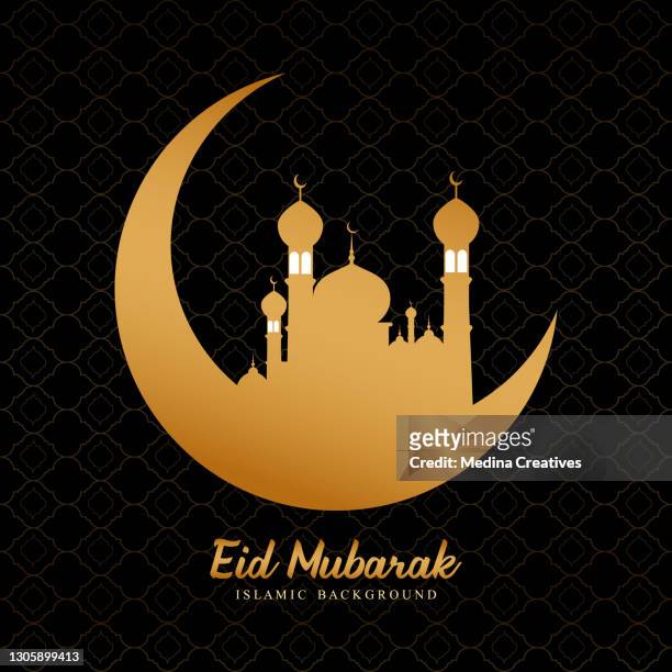 eid mubarak greeting background design - eid ul fitr illustrations stock illustrations