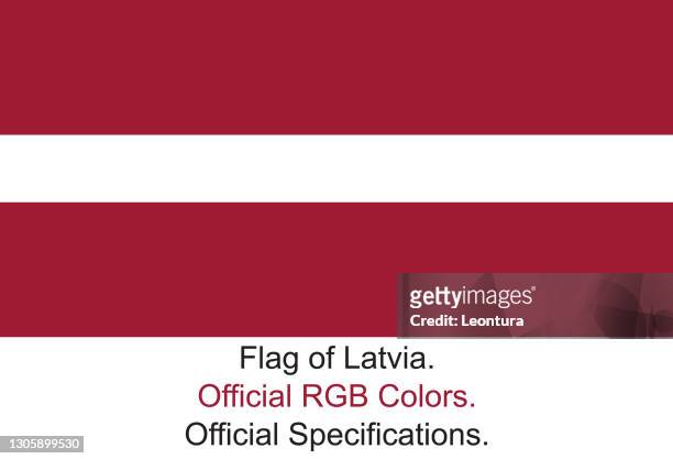 latvian flag (official rgb colours, official specifications) - riga stock illustrations