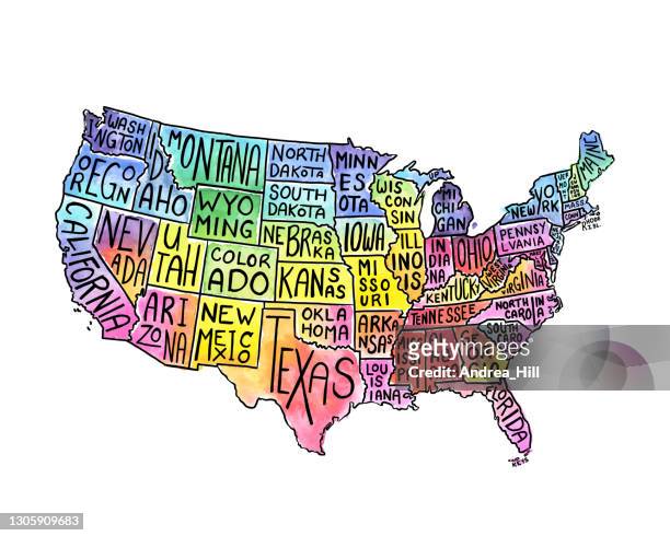 156 fotos e imágenes de Map Of Usa States With Names - Getty Images