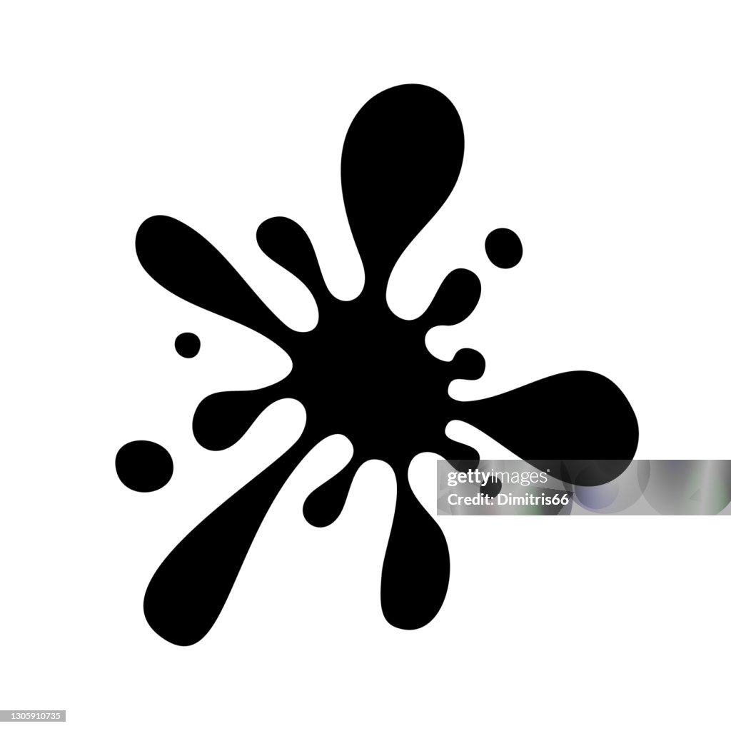 Black Ink Blob Splash Slime Isolated On White Background High-Res Vector  Graphic - Getty Images