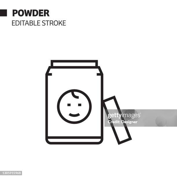 powder line icon, outline vector symbol illustration. - plastic surgery face stock illustrations