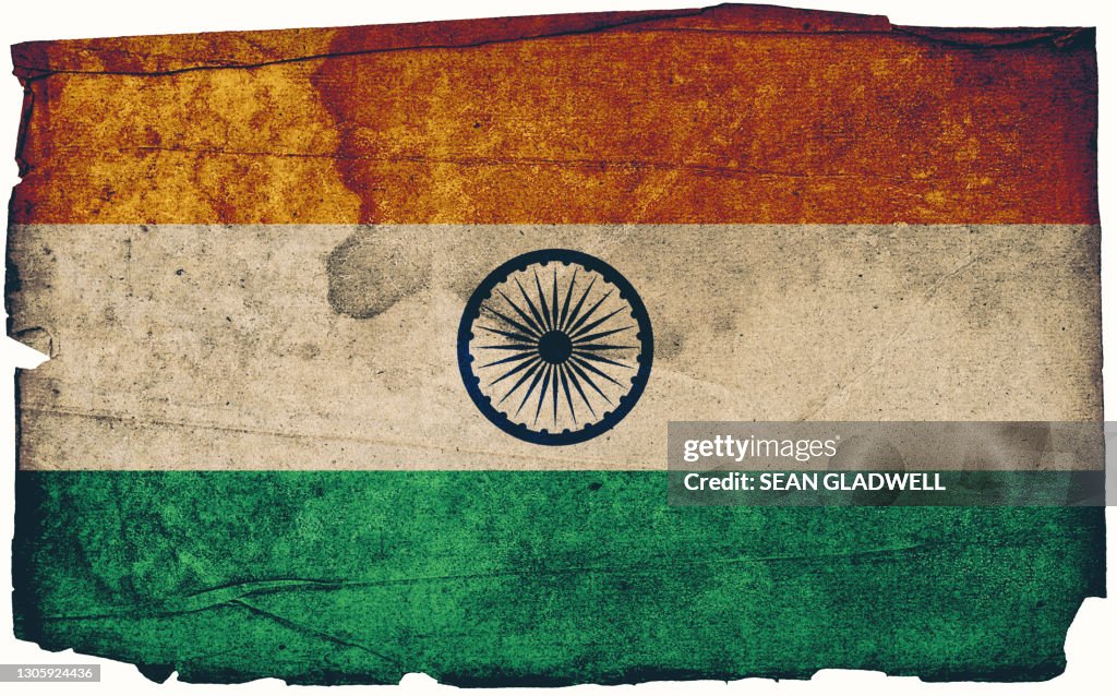 Indian grunge flag