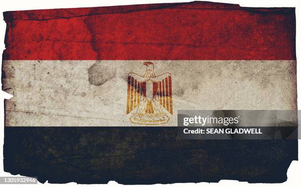 egyptian grunge flag - ägyptische flagge stock-fotos und bilder