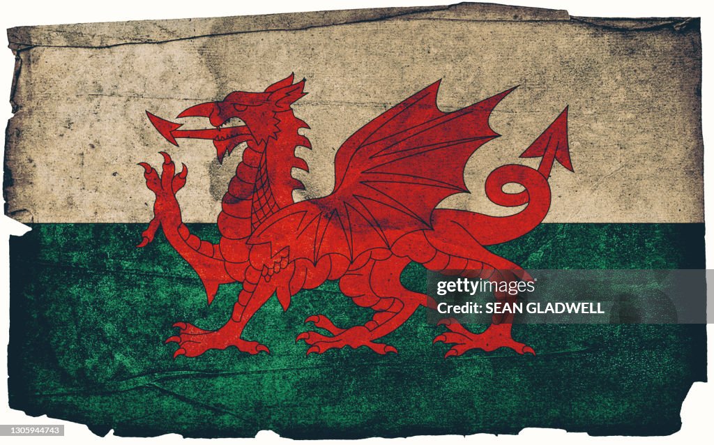 Welsh grunge flag