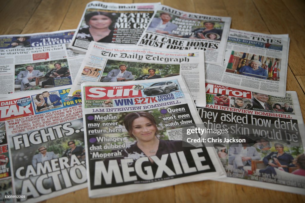 UK Newspapers React To The Duke And Duchess Of Sussex Interview With Oprah Winfrey