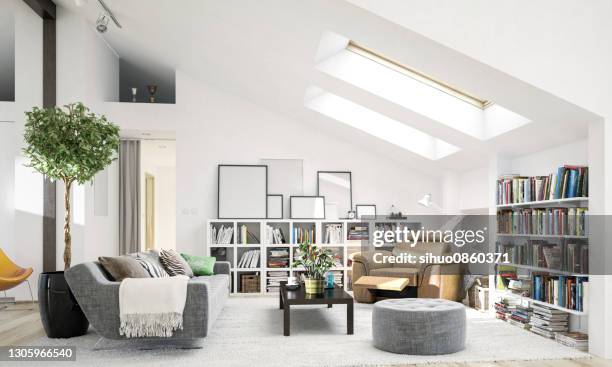 living room sunlight scandinavian style - giant carpets stock pictures, royalty-free photos & images