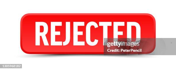 rejected - button, banner, label template. vector stock illustration - thumbs down white background stock illustrations