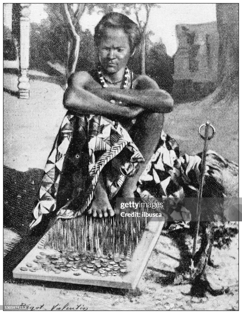 Antique black and white photograph: Fakir