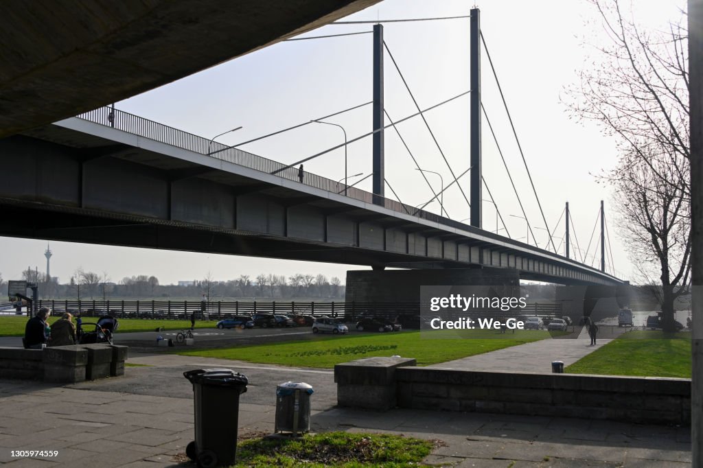 Theodor Heuss Bridge Duesseldorf, also known as North Bridge.