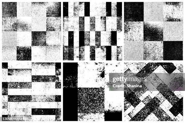 set of geometric grunge textured backgrounds - israel stock illustrations