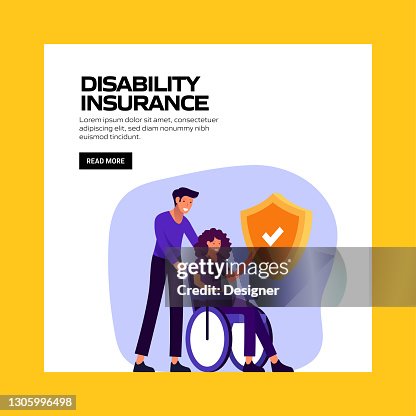 Disability Insurance Concept Vector Illustration For Website Banner ...