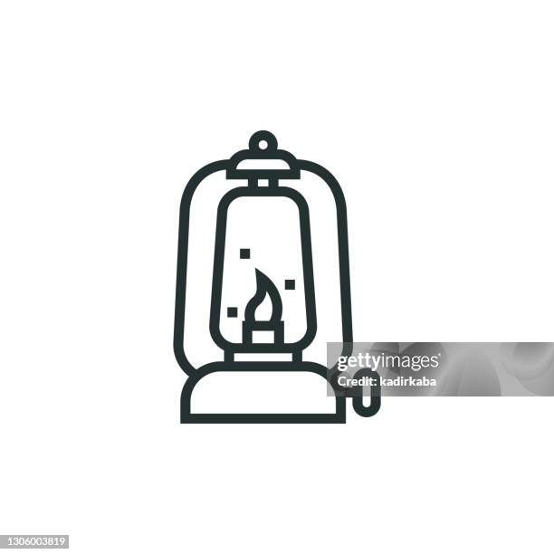 lantern line icon - grill top stock illustrations