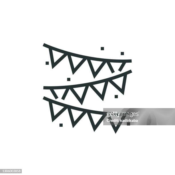 decoration line icon - dance studio stock illustrations