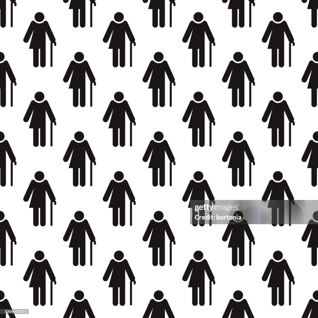 All-Gender Seniors Washroom Sign Pattern