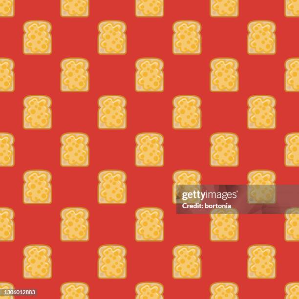 bread with marmalade pattern - grilled cheese stock illustrations