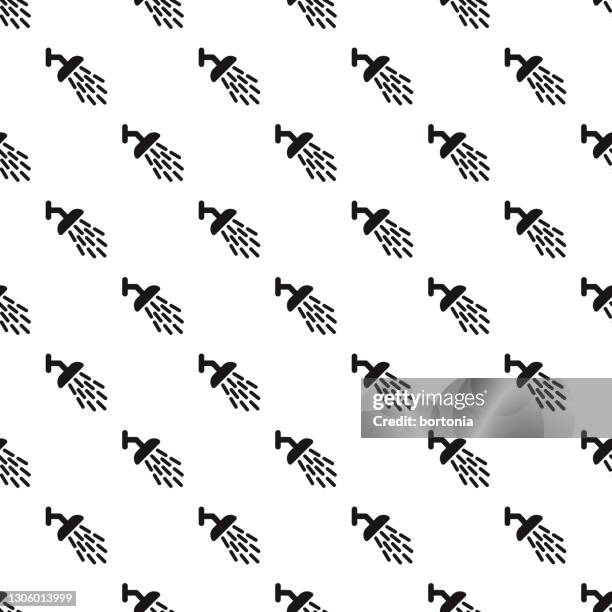 shower washroom sign pattern - shower head stock illustrations