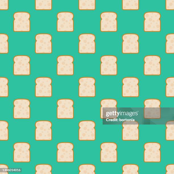slice of white bread pattern - sourdough bread slice stock illustrations