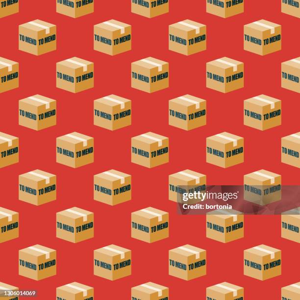 to mend box decluttering pattern - declutter stock illustrations