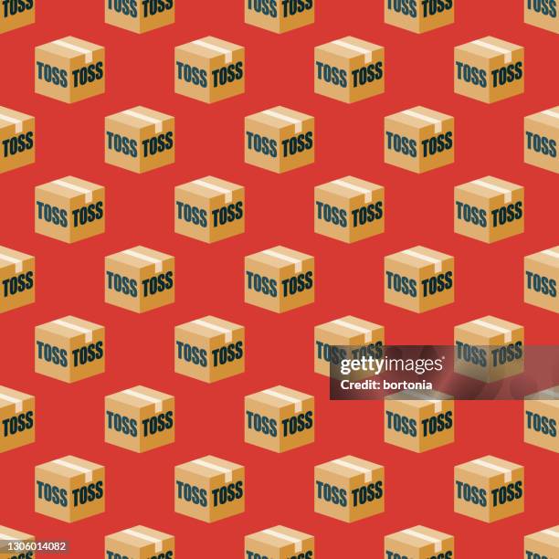 to toss box decluttering pattern - decluttering stock illustrations