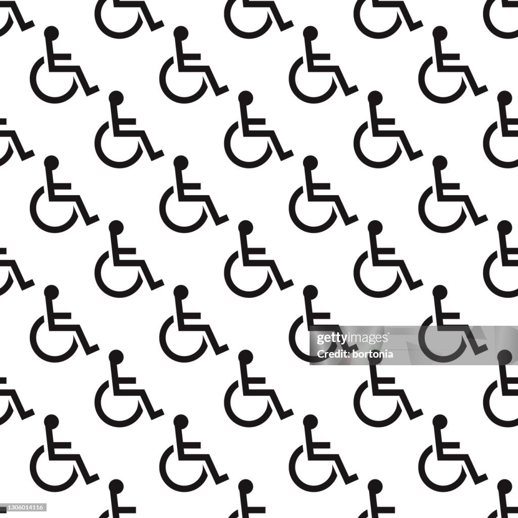 Wheelchair Washroom Sign Pattern