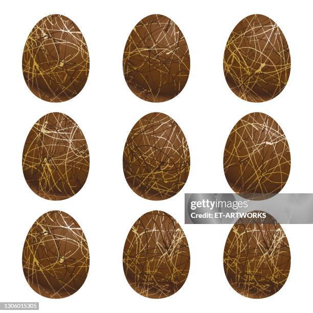 vector easter egg - chocolate egg stock illustrations