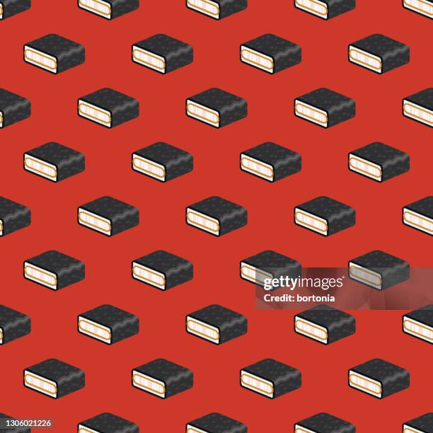 onigirazu tonkatsu japanese sandwich pattern - chicken fried rice stock illustrations