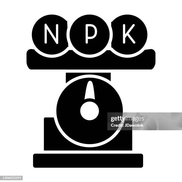 modern farm and agriculture nitrogen, phosphorous, potassium ratio icon concept - nitrogen stock illustrations