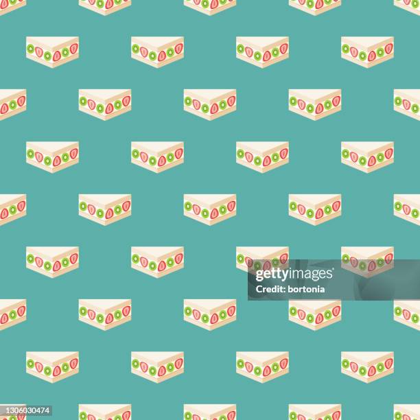Het Japanse Patroon Van De Sandwich Van Het Dessert Van Het Fruit, Stockfoto