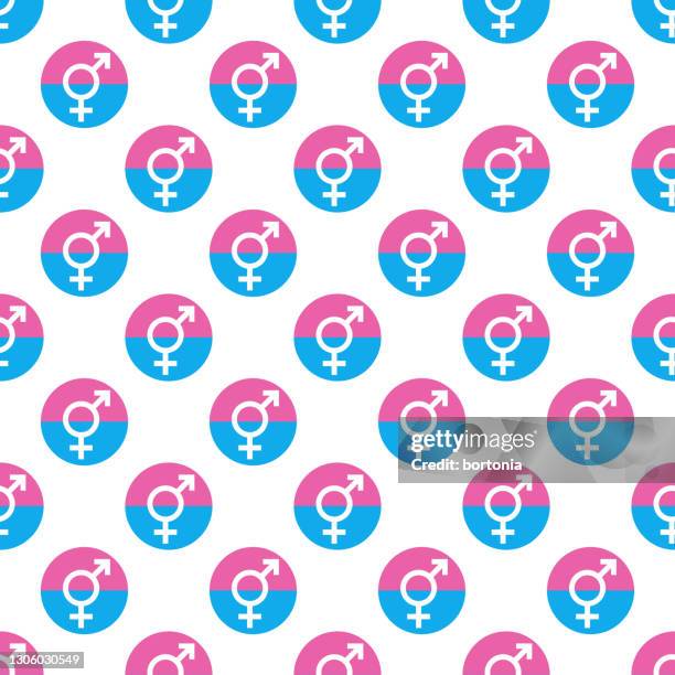 intersex lgbtqia flag pattern - double identity stock illustrations