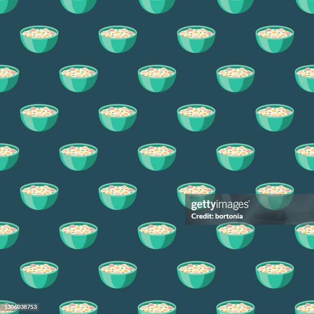 clam chowder pattern - clam chowder stock illustrations