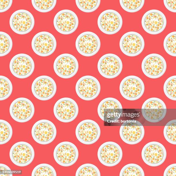 olivier salad pattern - olivier stock illustrations