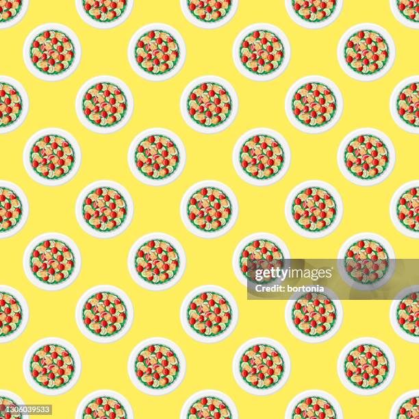 panzanella salad pattern - panzanella stock illustrations