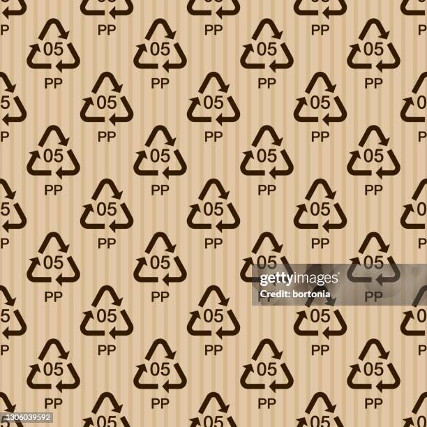 polypropylene recycling shipping label pattern - polypropylene stock illustrations