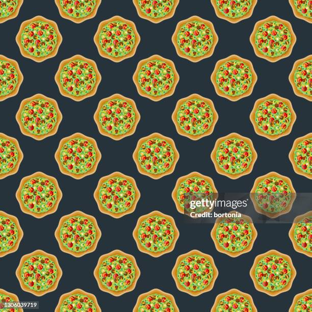 taco salad pattern - taco salad stock illustrations