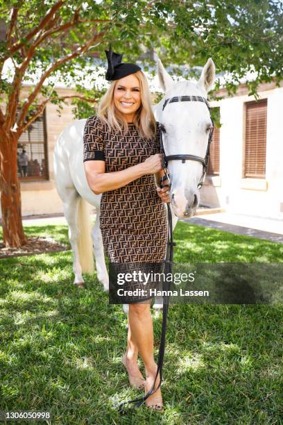 Sonia Kruger attends the Autumn Racing Carnival media launch on March 09, 2021 in Sydney, Australia.