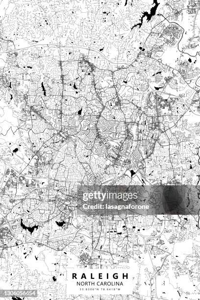 raleigh, north carolina, usa vector map - cary north carolina stock illustrations