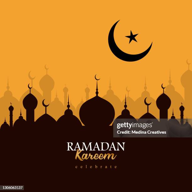 eid mubarak greeting background design - ramadhan stock illustrations