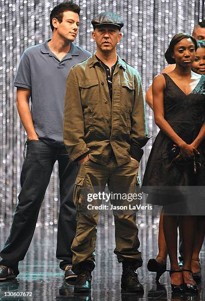 Glee" executive producer Ryan Murphy attends the "GLEE" 300th musical performance special taping at Paramount Studios on October 26, 2011 in...