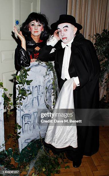 Debbie McGee and Paul Daniels attend Virgin Media's Tivo Horror Quiz at One Marylebone on October 26, 2011 in London,England.