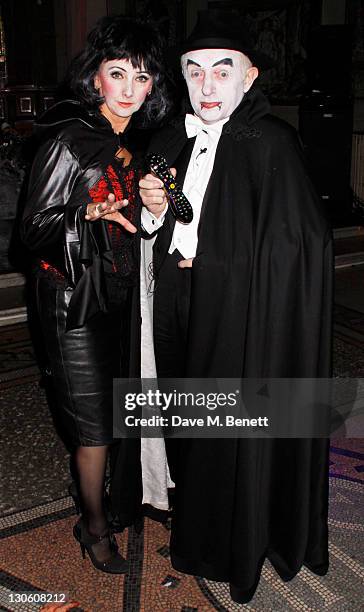 Debbie McGee and Paul Daniels attend Virgin Media's Tivo Horror Quiz at One Marylebone on October 26, 2011 in London,England.