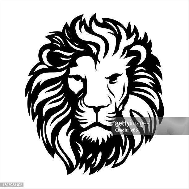 stockillustraties, clipart, cartoons en iconen met het hoofd van de leeuw - lion head