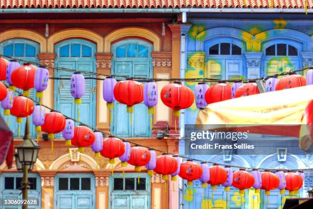 in the heart of chinatown, singapore - chinatown stock pictures, royalty-free photos & images