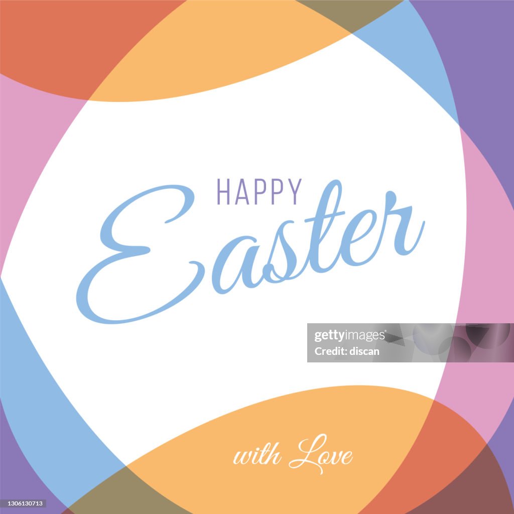 Ostern-Grußkarte mit Eiern Rahmen.