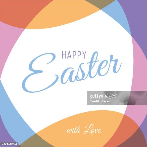 easter greeting card with eggs frame. - easter sunday stock illustrations