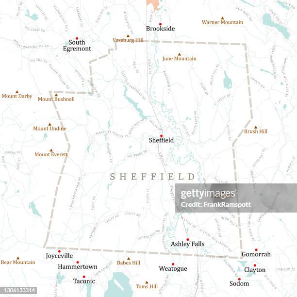 ilustrações de stock, clip art, desenhos animados e ícones de ma berkshire sheffield vector road map - berkshire inglaterra