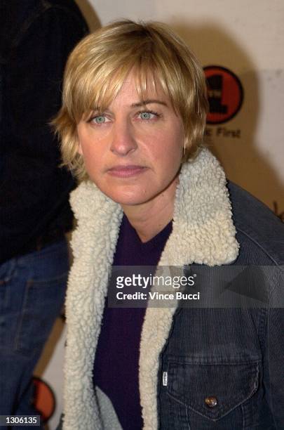 Actress-comedian Ellen DeGeneres arrives at "My VH-1 Music Awards" November 30, 2000 in Los Angeles, CA.