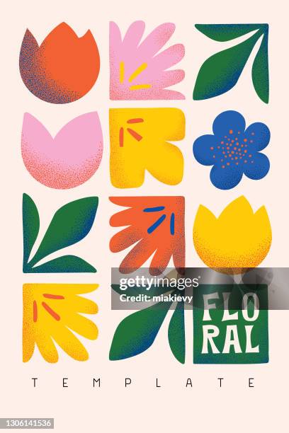 stockillustraties, clipart, cartoons en iconen met bloemen patroonachtergrond - tulp