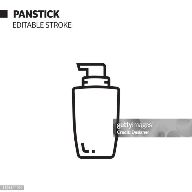panstick line icon, outline vector symbol illustration. - plastic surgery face stock illustrations