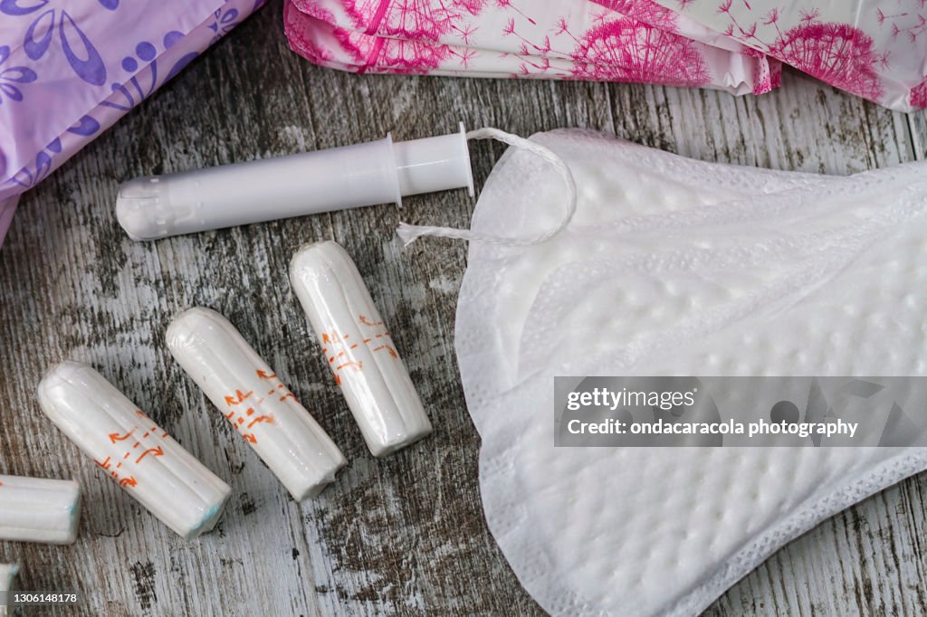 Intimate feminine hygiene pads and tampons