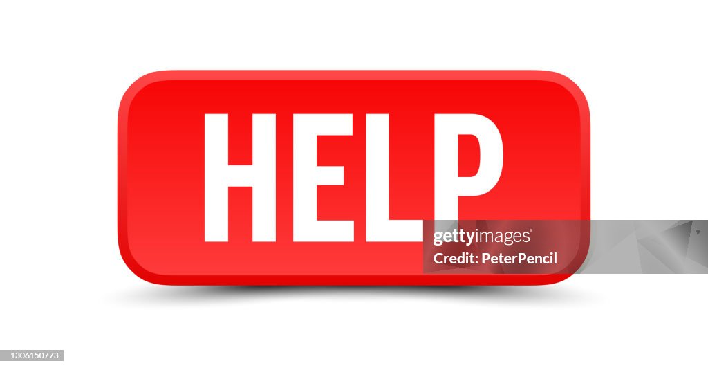 Help Buttern Help Button Banner Label Template Vector Stock Illustration High-Res ...
